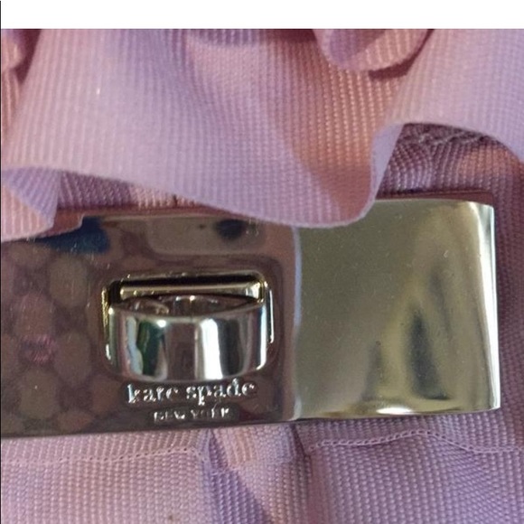 NEW KATE SPADE WEDDING PINK SATIN RUFFLED BAG - Picture 5 of 8